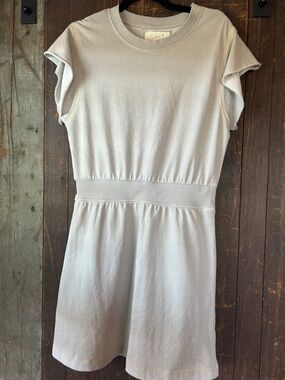 Grey State Soft Light Gray Knit Mini Dress